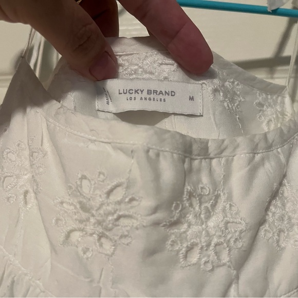 Lucky Brand Cream Sequin Tiered Sundress - Picture 2 of 7